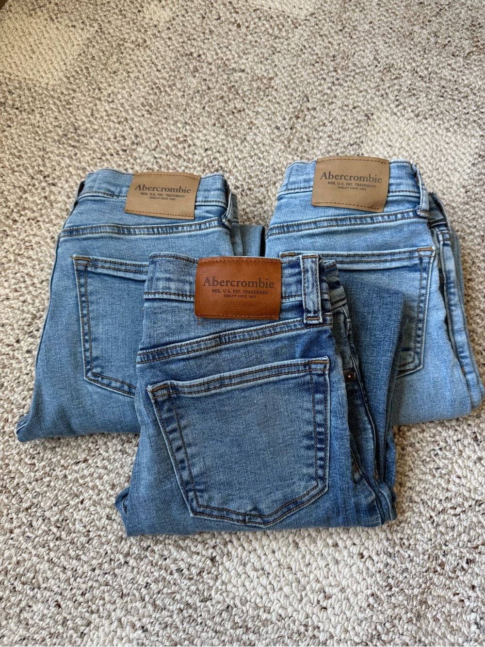 Abercrombie Kids Boys Jeans Size 9/10 Long Straight – Lot of 3